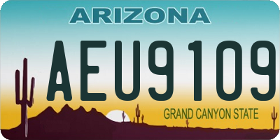 AZ license plate AEU9109