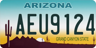 AZ license plate AEU9124