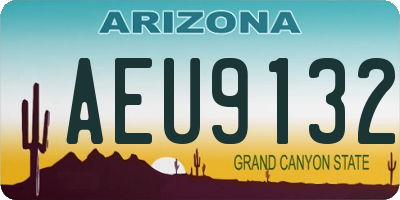 AZ license plate AEU9132