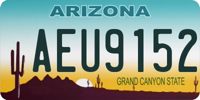 AZ license plate AEU9152