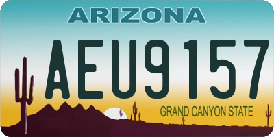 AZ license plate AEU9157