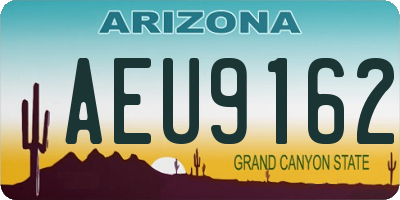 AZ license plate AEU9162