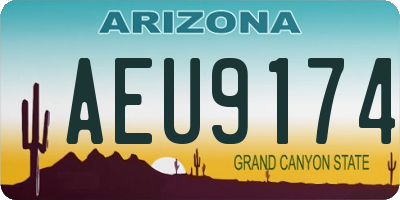 AZ license plate AEU9174