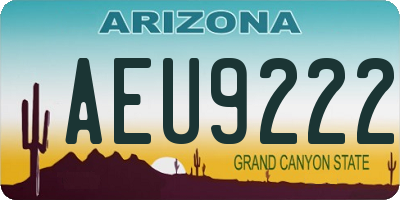 AZ license plate AEU9222