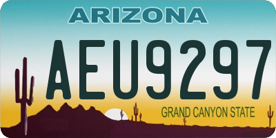 AZ license plate AEU9297