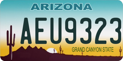 AZ license plate AEU9323