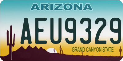 AZ license plate AEU9329