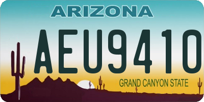AZ license plate AEU9410