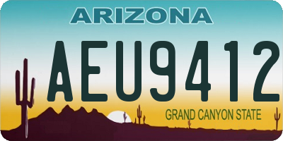 AZ license plate AEU9412