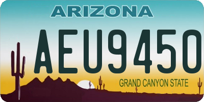 AZ license plate AEU9450