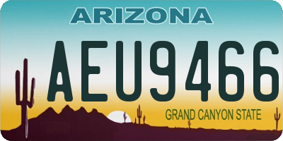 AZ license plate AEU9466