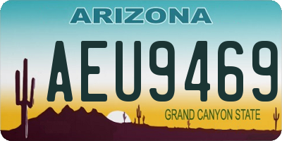 AZ license plate AEU9469