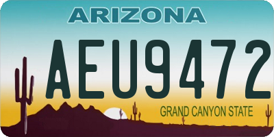 AZ license plate AEU9472