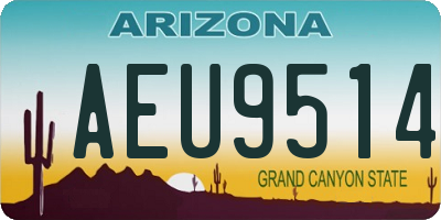 AZ license plate AEU9514