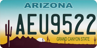 AZ license plate AEU9522