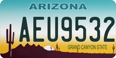 AZ license plate AEU9532