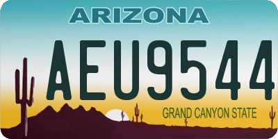 AZ license plate AEU9544