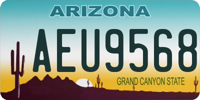 AZ license plate AEU9568