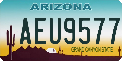 AZ license plate AEU9577