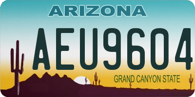 AZ license plate AEU9604