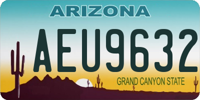 AZ license plate AEU9632