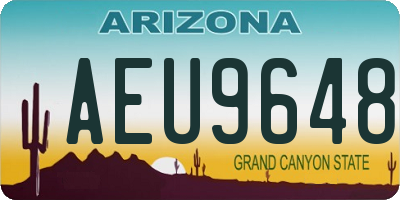 AZ license plate AEU9648