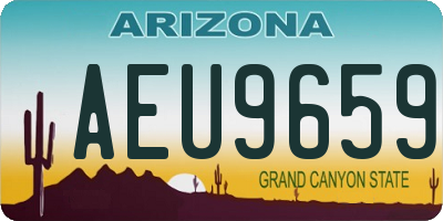 AZ license plate AEU9659