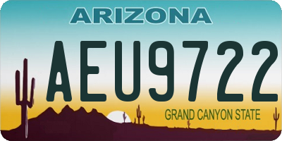 AZ license plate AEU9722