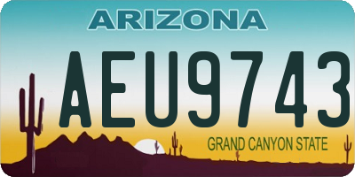 AZ license plate AEU9743