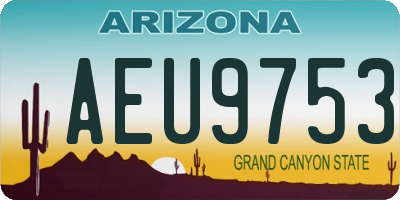 AZ license plate AEU9753
