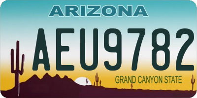 AZ license plate AEU9782