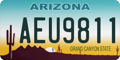 AZ license plate AEU9811