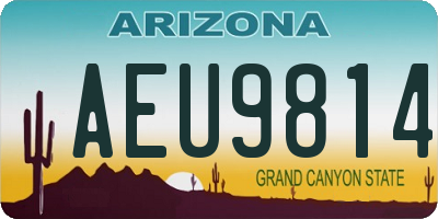 AZ license plate AEU9814