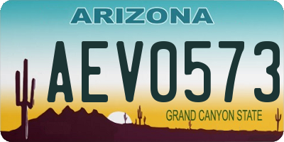 AZ license plate AEV0573