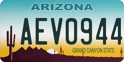 AZ license plate AEV0944