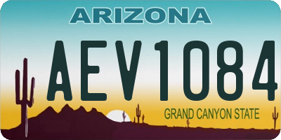AZ license plate AEV1084