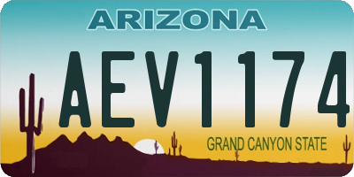 AZ license plate AEV1174