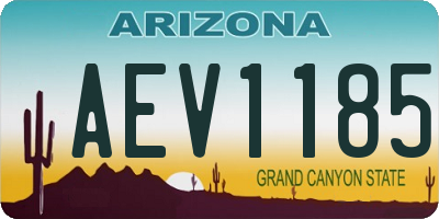 AZ license plate AEV1185