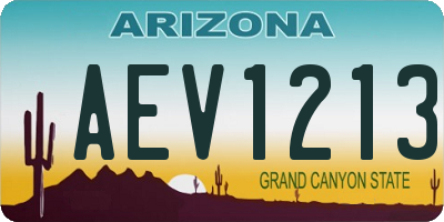 AZ license plate AEV1213