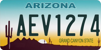 AZ license plate AEV1274