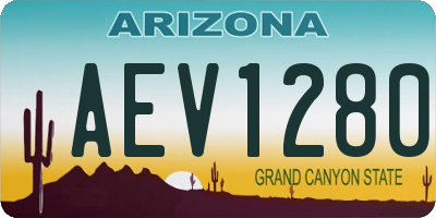AZ license plate AEV1280