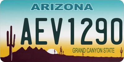 AZ license plate AEV1290