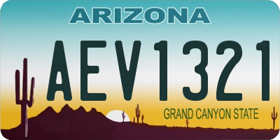 AZ license plate AEV1321