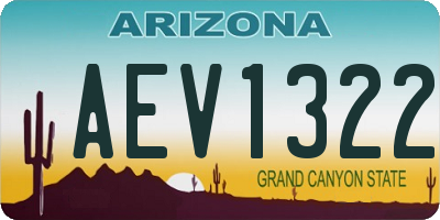 AZ license plate AEV1322