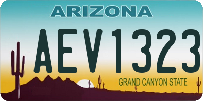AZ license plate AEV1323