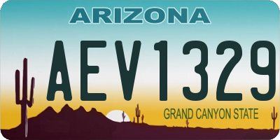 AZ license plate AEV1329
