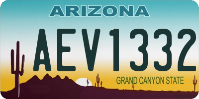 AZ license plate AEV1332