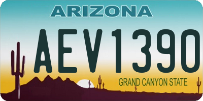 AZ license plate AEV1390