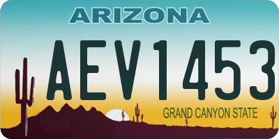 AZ license plate AEV1453