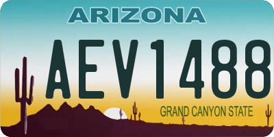 AZ license plate AEV1488